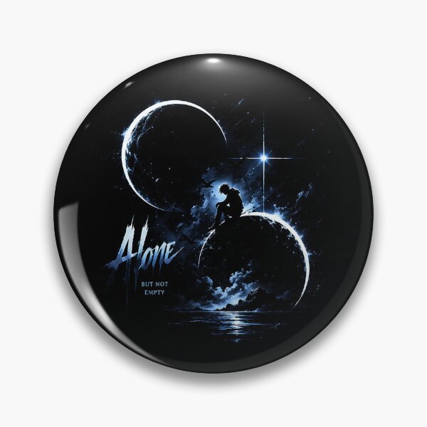 Item preview, Alone But Not Empty — Cosmic Anime Silhouette Dark Fantasy Art Print designed and sold by IXM_CREATION.