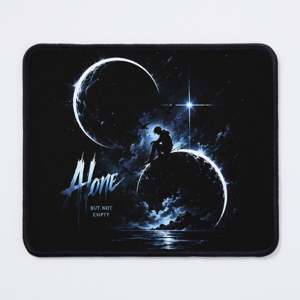 Item preview, Alone But Not Empty — Cosmic Anime Silhouette Dark Fantasy Art Print designed and sold by IXM_CREATION.