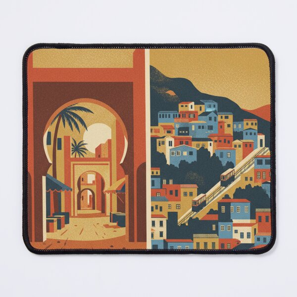 Item preview, Two Worlds One Soul — Morocco Chile Retro Poster designed and sold by KariGoStudio.