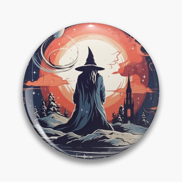 Item preview, Winter Wizard Snowy Fantasy Landscape Art designed and sold by QuantumQGear.