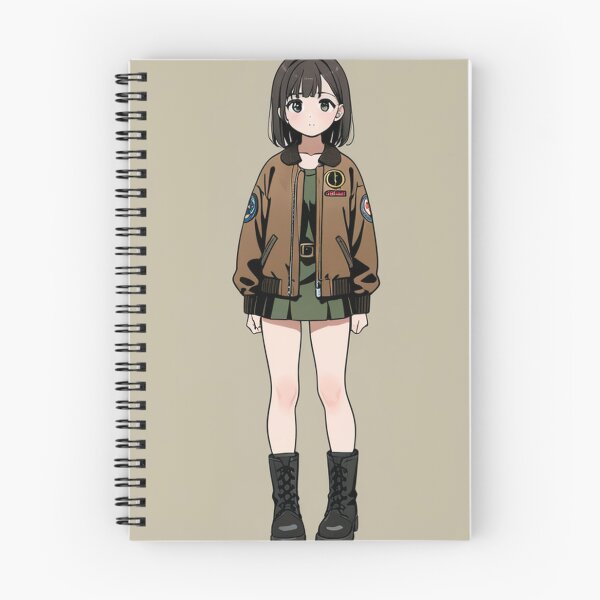 Item preview, Fashion - Woman in Brown Bomber Jacket Mini Skirt Combat Boots Anime designed and sold by AnimeShin.