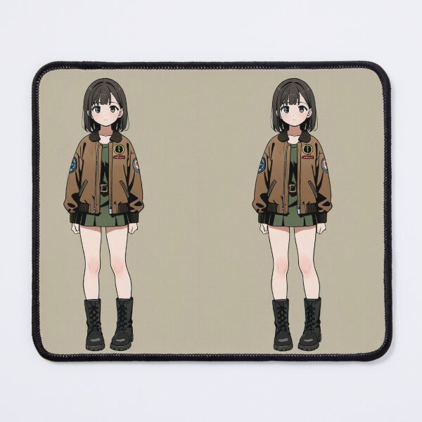 Item preview, Fashion - Woman in Brown Bomber Jacket Mini Skirt Combat Boots Anime designed and sold by AnimeShin.