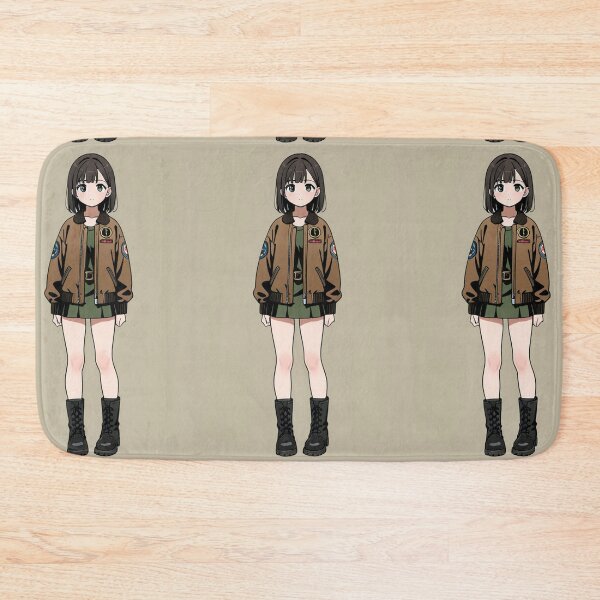 Item preview, Fashion - Woman in Brown Bomber Jacket Mini Skirt Combat Boots Anime designed and sold by AnimeShin.