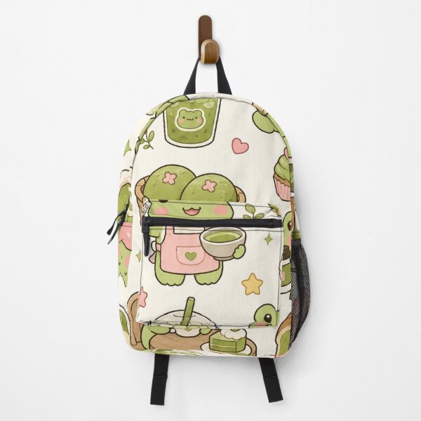 Item preview, Cozy Frog Matcha Bakery Kawaii Pattern designed and sold by Soft Berry Studio.