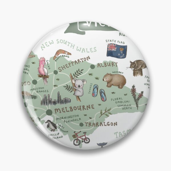 Item preview, Map of Victoria, Australia - Green designed and sold by Those Pencil Shavings.