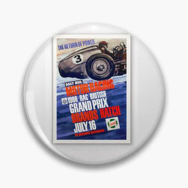 Item preview, Blast from the past art Brands Hatch 1966 designed and sold by Helios Be. Lavsh.