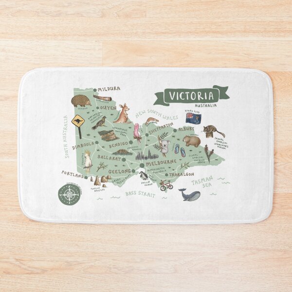 Item preview, Map of Victoria, Australia - Green designed and sold by Those Pencil Shavings.