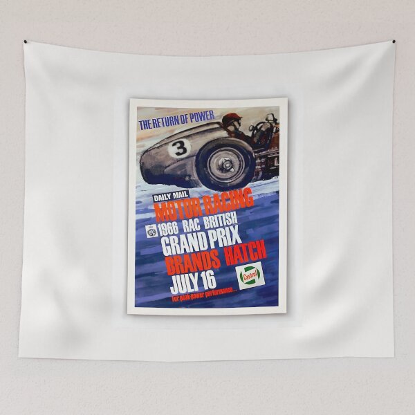 Item preview, Blast from the past art Brands Hatch 1966 designed and sold by Helios Be. Lavsh.