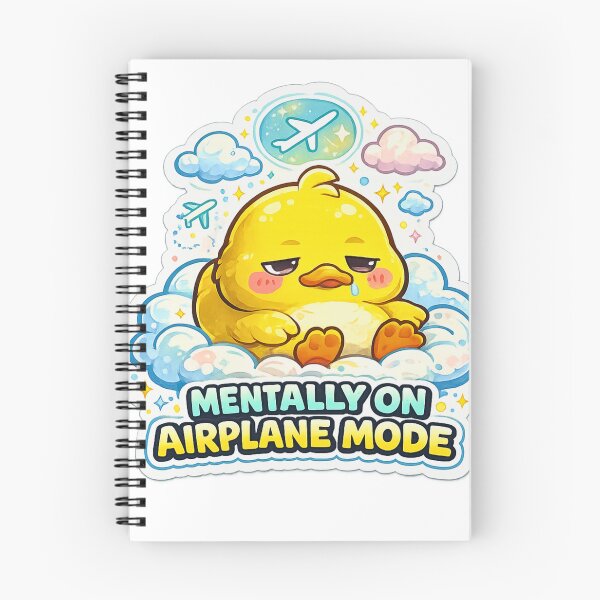 Item preview, Mentally On Airplane Mode Cute Duck Sticker designed and sold by DealHunterx.