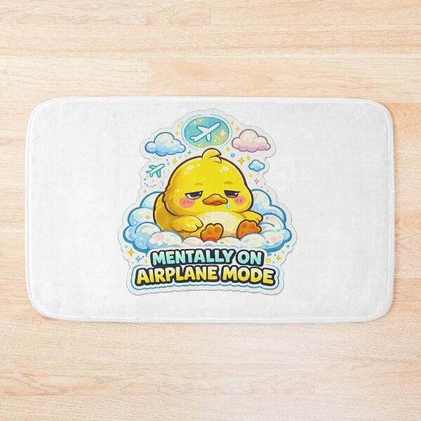 Item preview, Mentally On Airplane Mode Cute Duck Sticker designed and sold by DealHunterx.