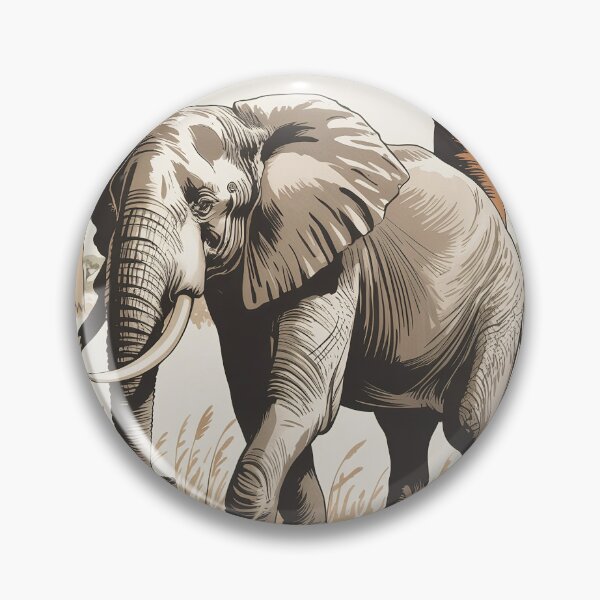 Item preview, Vintage African Elephant and Baobab Safari Illustration designed and sold by NuvoraNest.