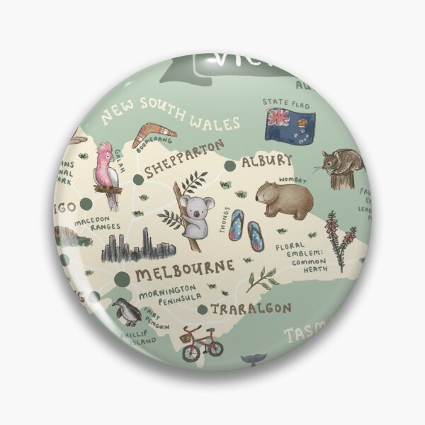 Item preview, Map of Victoria, Australia - Green designed and sold by Those Pencil Shavings.