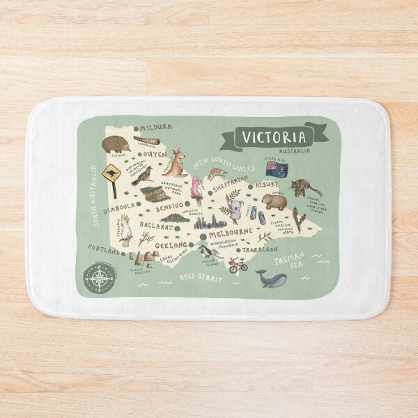 Item preview, Map of Victoria, Australia - Green designed and sold by Those Pencil Shavings.