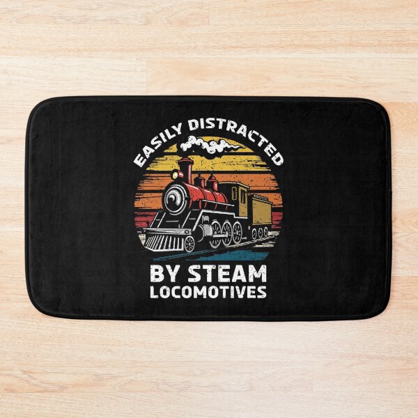 Item preview, Easily Distracted By Steam Locomotives Vintage Retro Sunset designed and sold by Dmetalx Art Apparel.