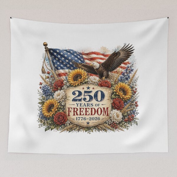 Item preview, America 250 Eagle and Sunflowers Patriotic Artwork designed and sold by PetalGarden.