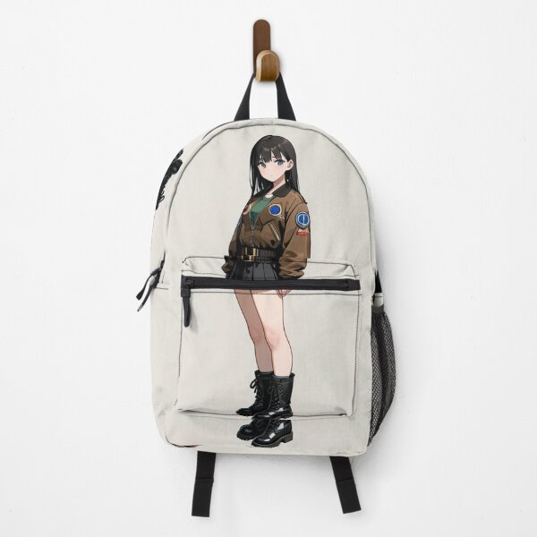 Item preview, Fashion - Woman in Brown Bomber Jacket Pleated Skirt Combat Boots designed and sold by AnimeShin.