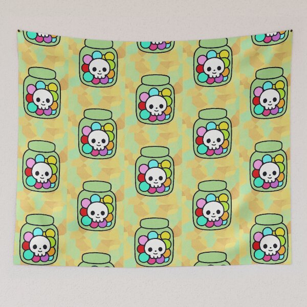 Item preview, Kawaii Skull Jar of Candy, Goth Cake designed and sold by AstronautMerch.