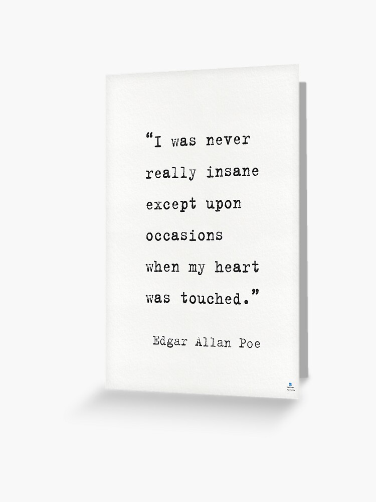 Edgar Allan Poe Greeting Card