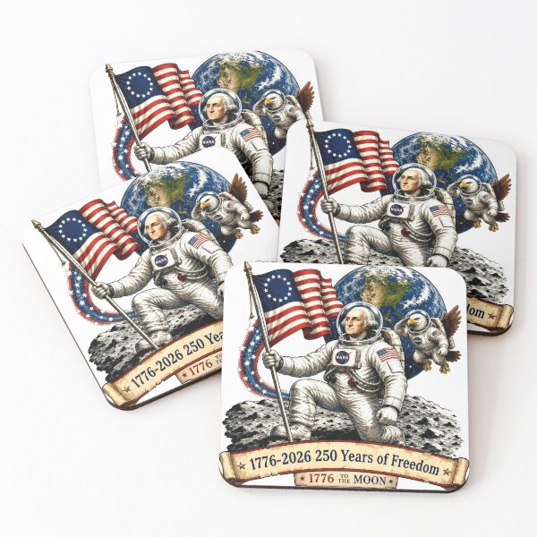 Item preview, Astronaut George Washington Moon Landing Patriotic Design designed and sold by Zara Art House.