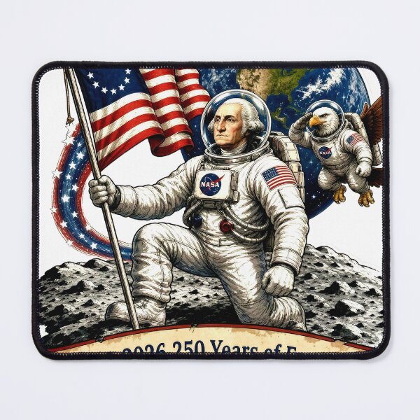Item preview, Astronaut George Washington Moon Landing Patriotic Design designed and sold by Zara Art House.