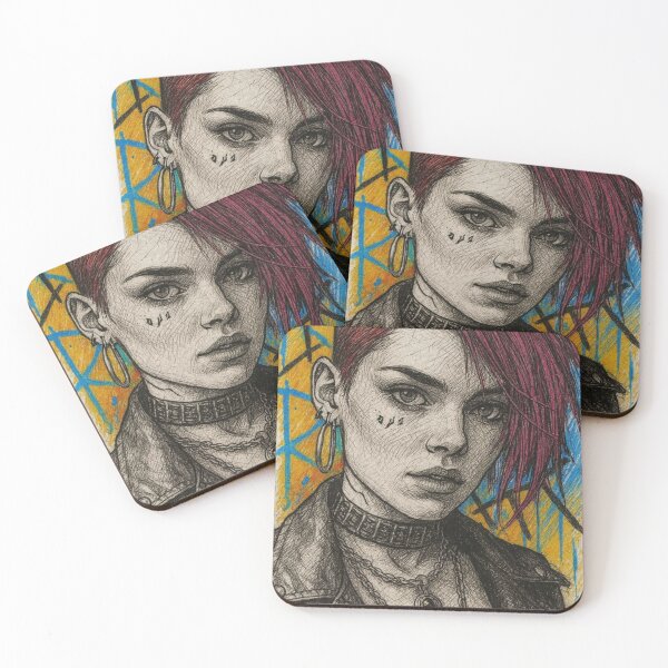 Item preview, Pink Punk Portrait designed and sold by SoignierBeckett.