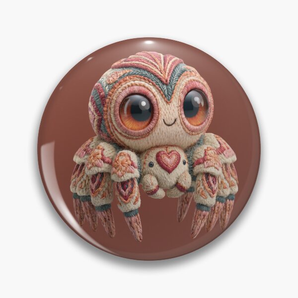 Item preview, Heart Companion Spider Embroidery designed and sold by MegaNovaArt.