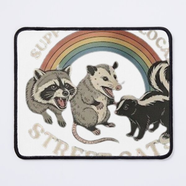 Item preview, Retro Street Critters Design Support Your Local Raccoons Funny Urban Wildlife Vintage Tee designed and sold by Marketflowcreation.
