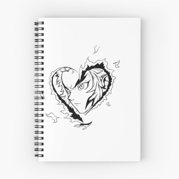 Item preview, Flame Hashira face framed inside a flaming heart designed and sold by Deviantfant.