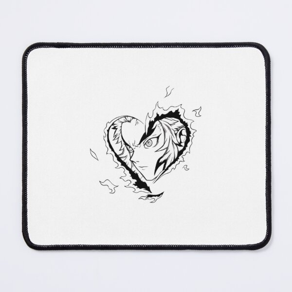 Item preview, Flame Hashira face framed inside a flaming heart designed and sold by Deviantfant.