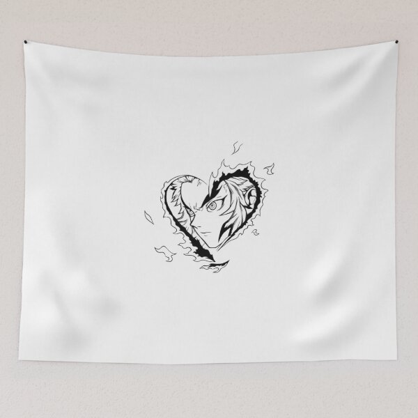Item preview, Flame Hashira face framed inside a flaming heart designed and sold by Deviantfant.