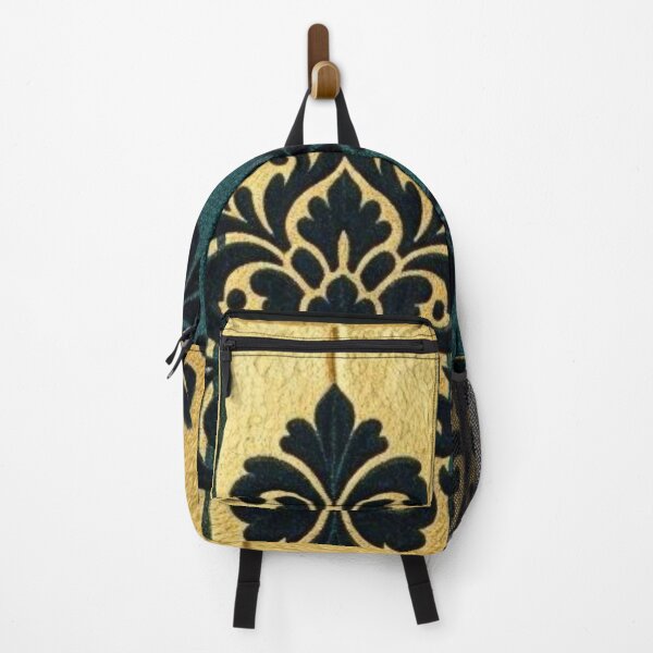 Item preview, Gold & Teal Striped Black Damask designed and sold by DesignsByPrnces.