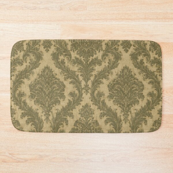 Item preview, Vintage Damask Olive and Gold Pattern designed and sold by Owcomm.