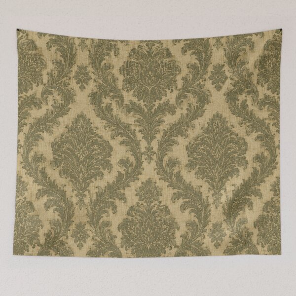 Item preview, Vintage Damask Olive and Gold Pattern designed and sold by Owcomm.