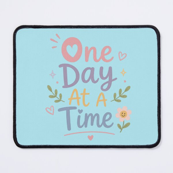 Item preview, One Day At A Time Cute Motivational Quote | Kawaii Positive Mental Health Design designed and sold by Sanika arts .