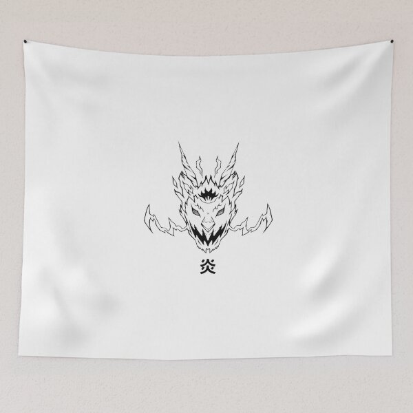 Item preview, Fiery dragon crest with the flame kanji symbol designed and sold by Deviantfant.