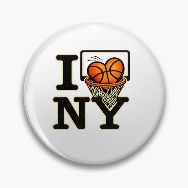 Item preview, I Love NY Basketball Heart in Hoop – Vintage Sports Fan Design designed and sold by GGAUL.