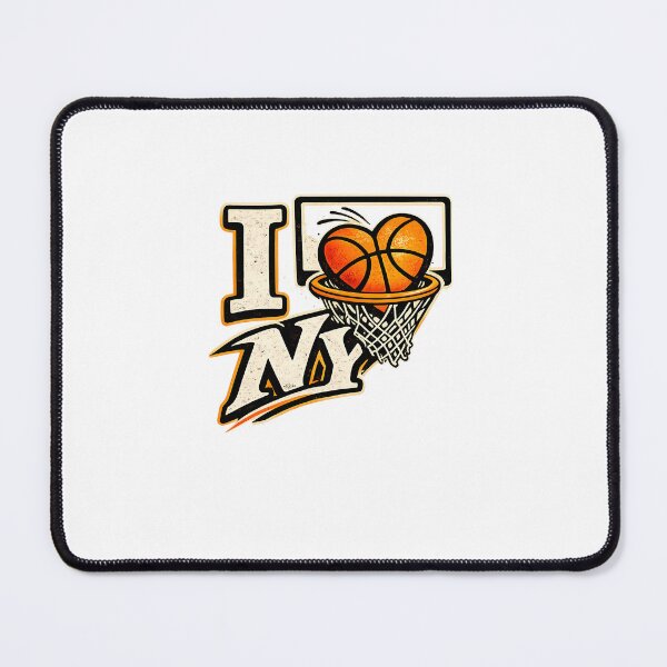 Item preview,  I Love NY Basketball Heart in Hoop – Vintage Sports Fan Design designed and sold by GGAUL.