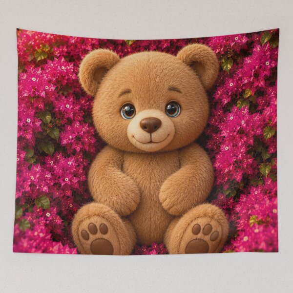 Item preview, Cute Teddy Bear In Pink Blossoms designed and sold by Rohan132.