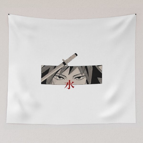 Item preview, Water Hashira intense eyes gazing behind his blade designed and sold by Deviantfant.