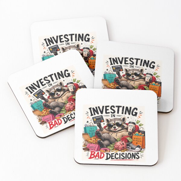 Item preview, Investing In Bad Decisions – Funny Raccoon Humor Design designed and sold by MotylekAnia.