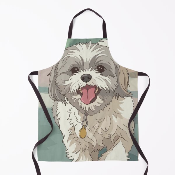 Aperçu de l'œuvre Illustration vectorielle d'un Shih Tzu heureux en promenade créée et vendue par BLUESKY11a.
