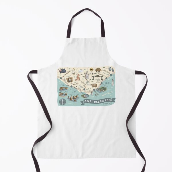 Item preview, Map of the Great Ocean Road, Australia - Teal designed and sold by Those Pencil Shavings.