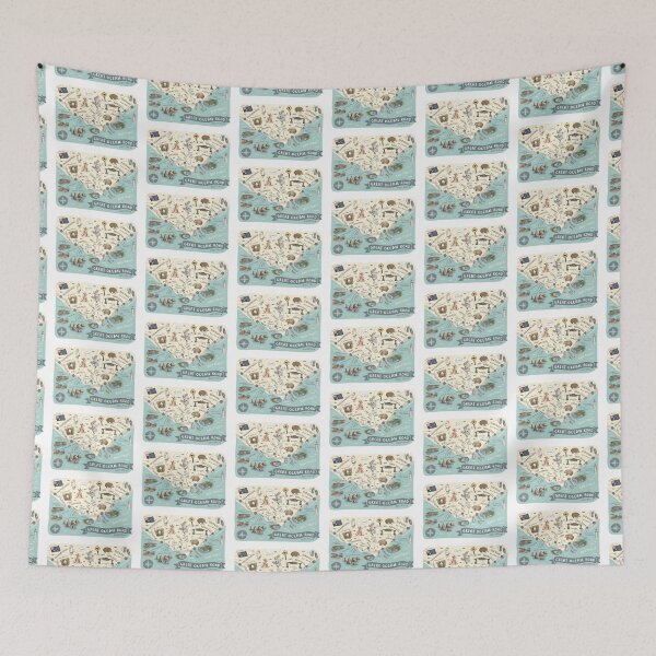 Item preview, Map of the Great Ocean Road, Australia - Teal designed and sold by Those Pencil Shavings.