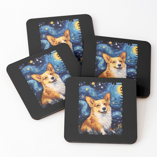 Item preview, Funny Fawn Corgi Starry Night Illustration Mom Dad Kids designed and sold by rafaeltto.