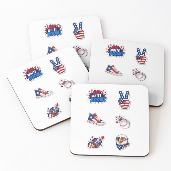 Item preview, Red White Boom America 250 Stickers – Fun USA Celebration Pack designed and sold by Ewa Miller.