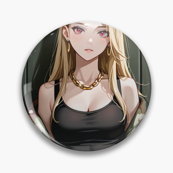 Item preview, Fashion - Woman in Camo Camo Jacket Tank Top Gold Chain Anime Variant 3 designed and sold by AnimeShin.