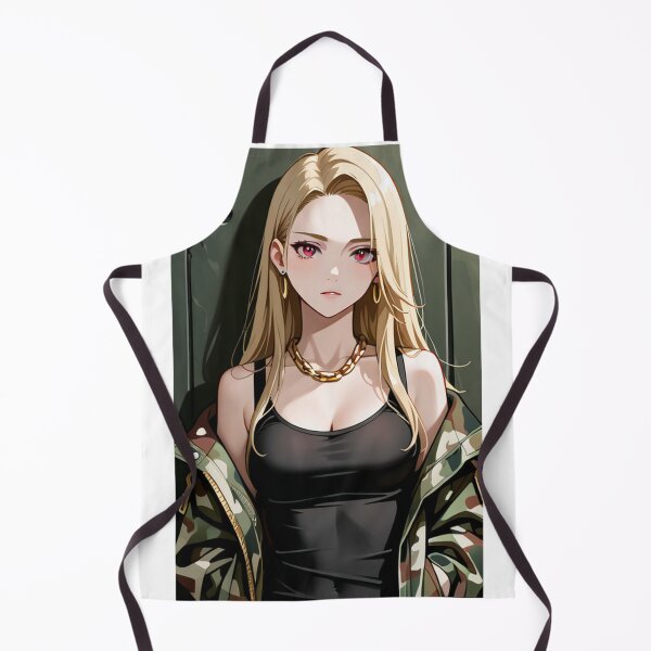 Item preview, Fashion - Woman in Camo Camo Jacket Tank Top Gold Chain Anime Variant 3 designed and sold by AnimeShin.
