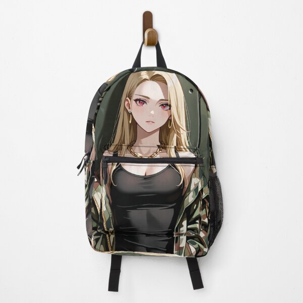 Item preview, Fashion - Woman in Camo Camo Jacket Tank Top Gold Chain Anime Variant 3 designed and sold by AnimeShin.