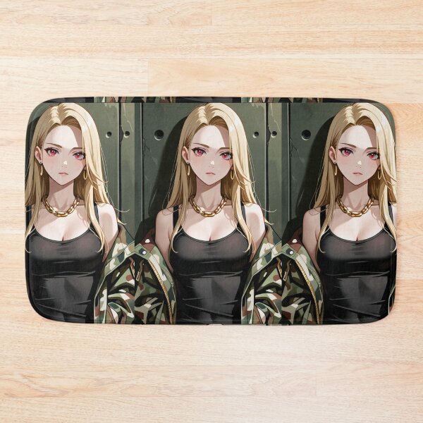 Item preview, Fashion - Woman in Camo Camo Jacket Tank Top Gold Chain Anime Variant 3 designed and sold by AnimeShin.