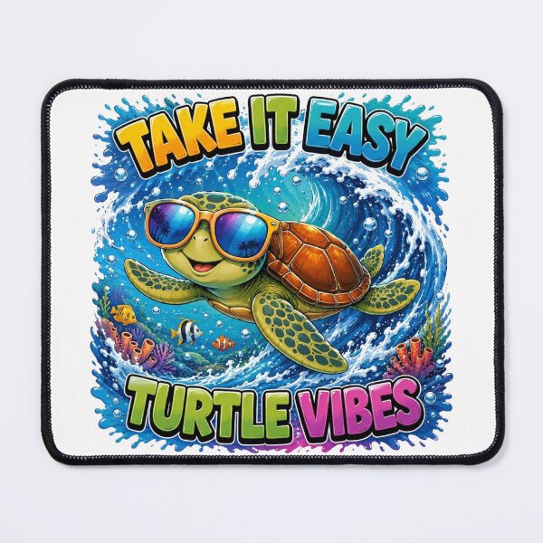 Item preview, Take It Easy Turtle Vibes Cute Sea Turtle Cartoon T-Shirt designed and sold by M.Store.